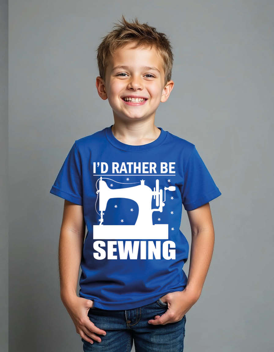 i'd rather be sewing Unisex Printed Graphic T-Shirt For Mens, Womens & Kids