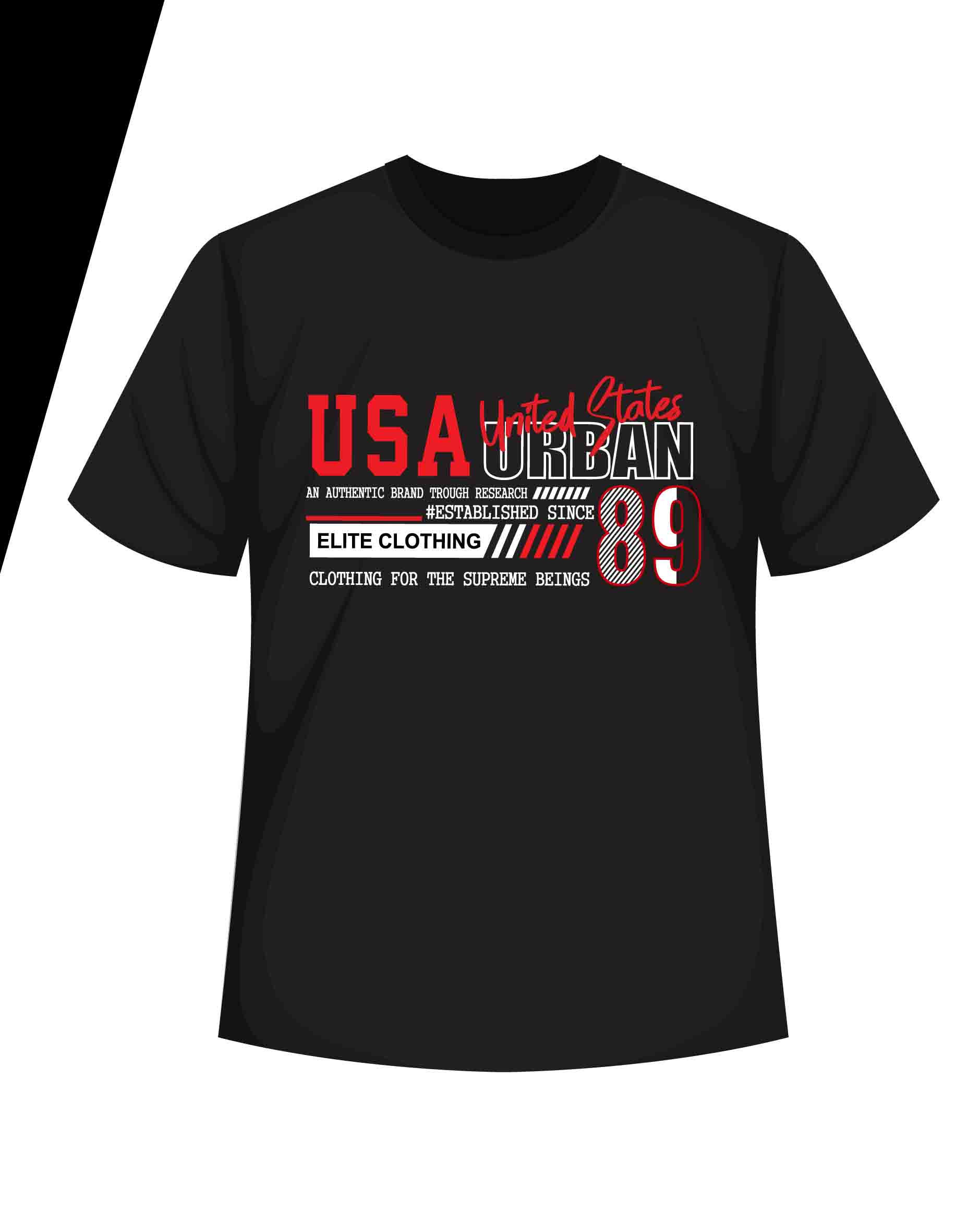 usa urban typography printed t shirts