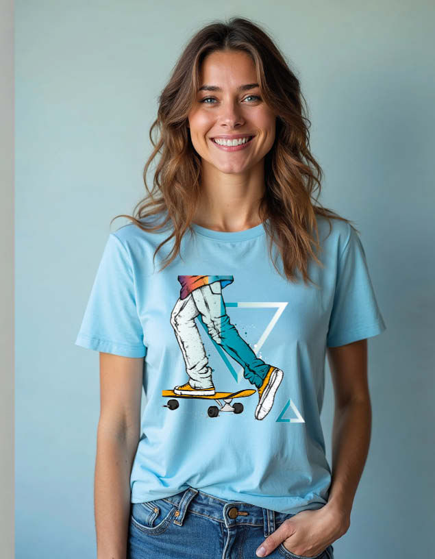 Thumbnail: Skateboard Casual Unisex Printed Graphic T-Shirt for Mens,Womens & Kids