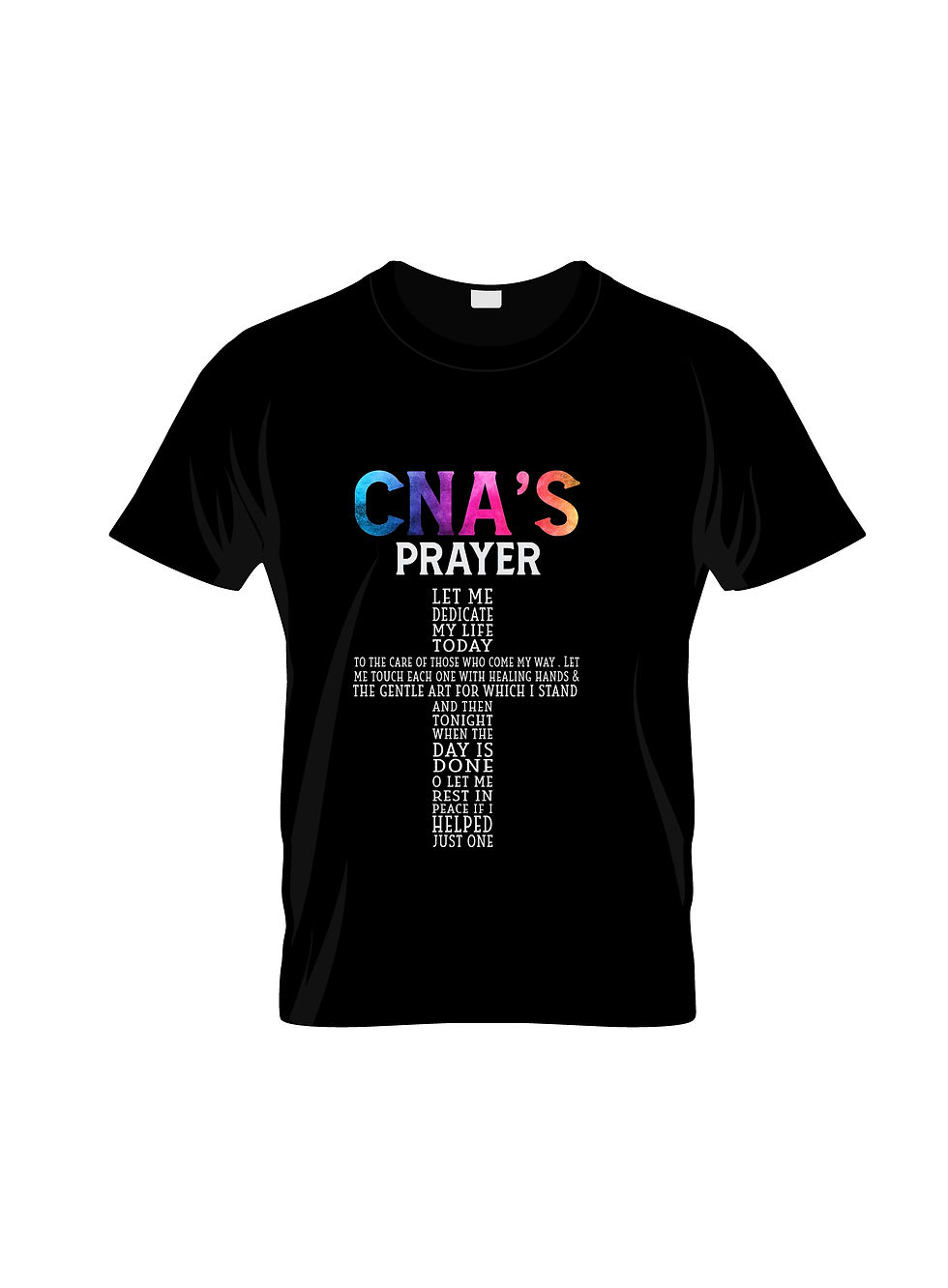 cna s prayer graphic printed t shirts
