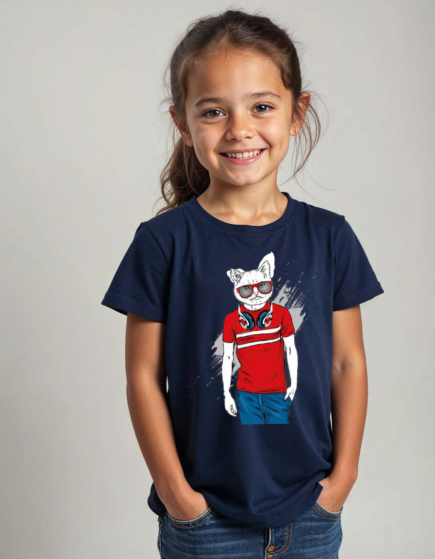 Hipster Dog Unisex Printed Graphic T-Shirt For Mens, Womens & Kids