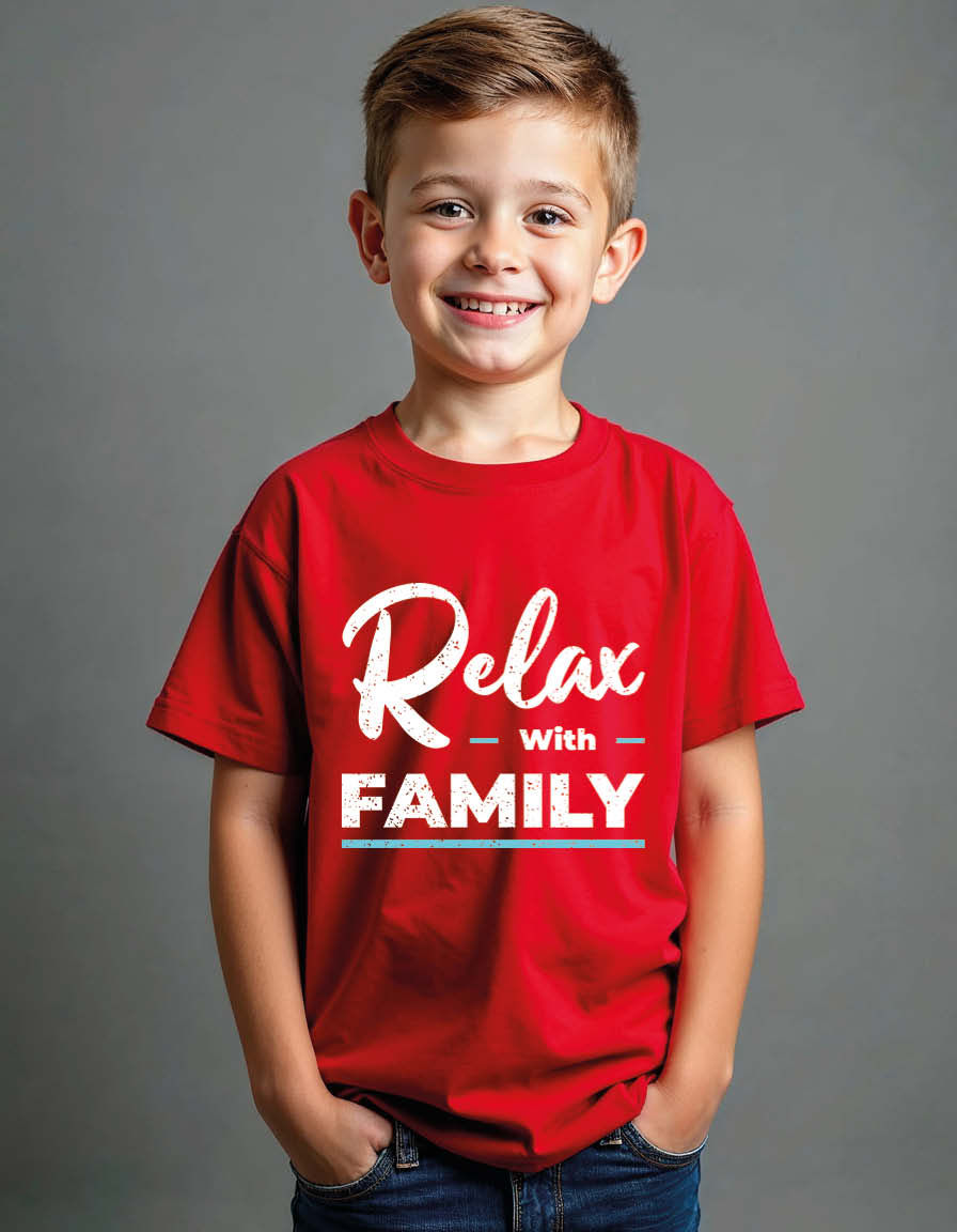 Relax with family Unisex Printed Graphic T-shirt