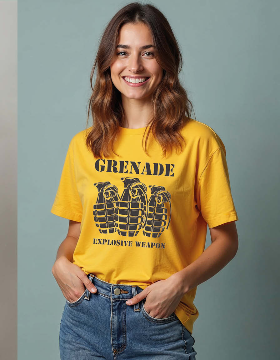 Thumbnail: grenade explosive weapon Unisex Printed Graphic T-Shirt for Mens,Womens & Kids