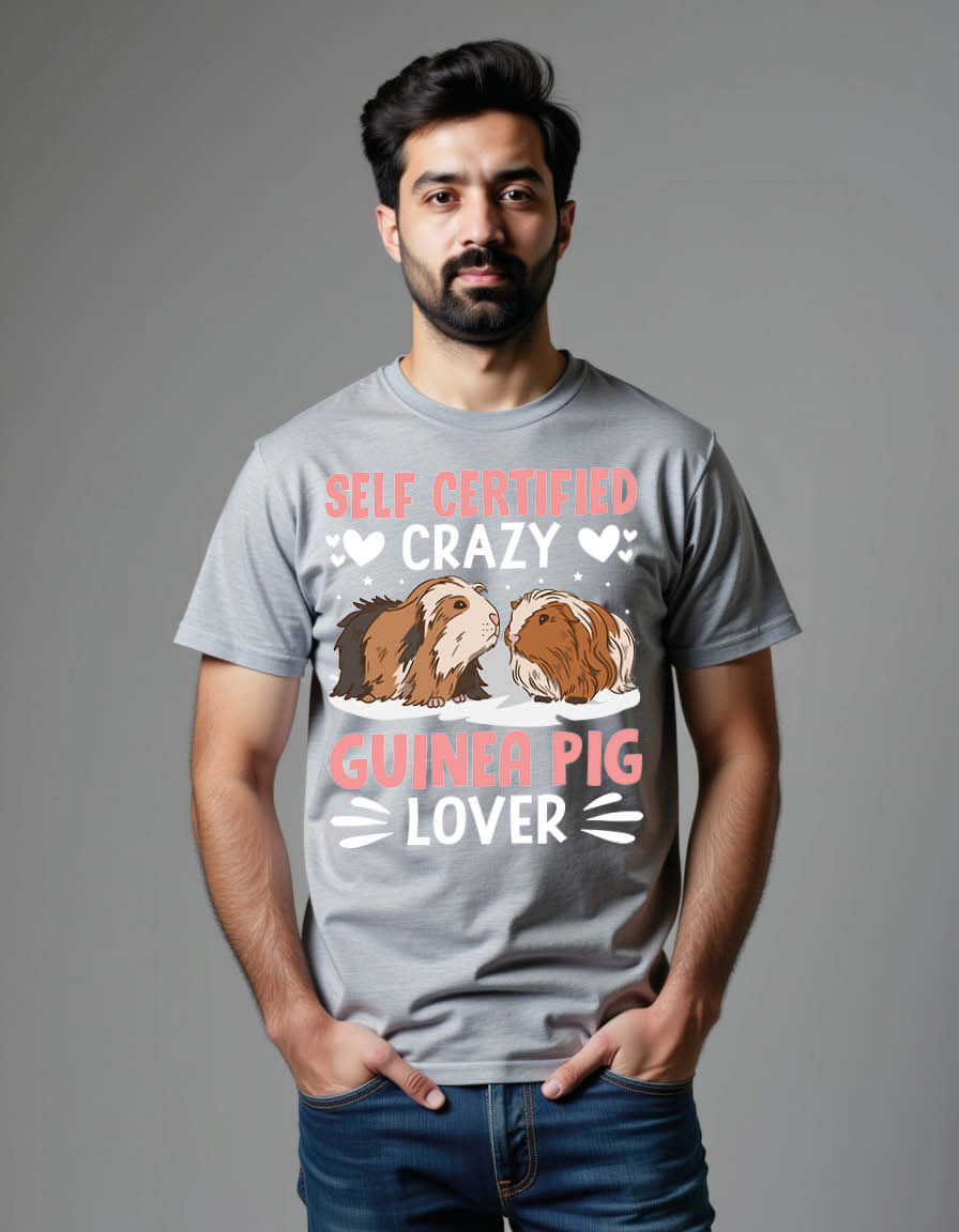 Thumbnail: self certified crazy guinea pig lover Unisex Printed Graphic T-Shirt