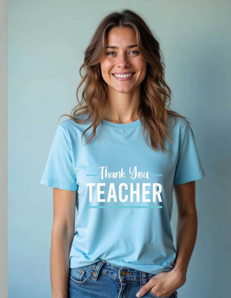 Thumbnail: Thank you teacher Unisex Printed Graphic T-shirt