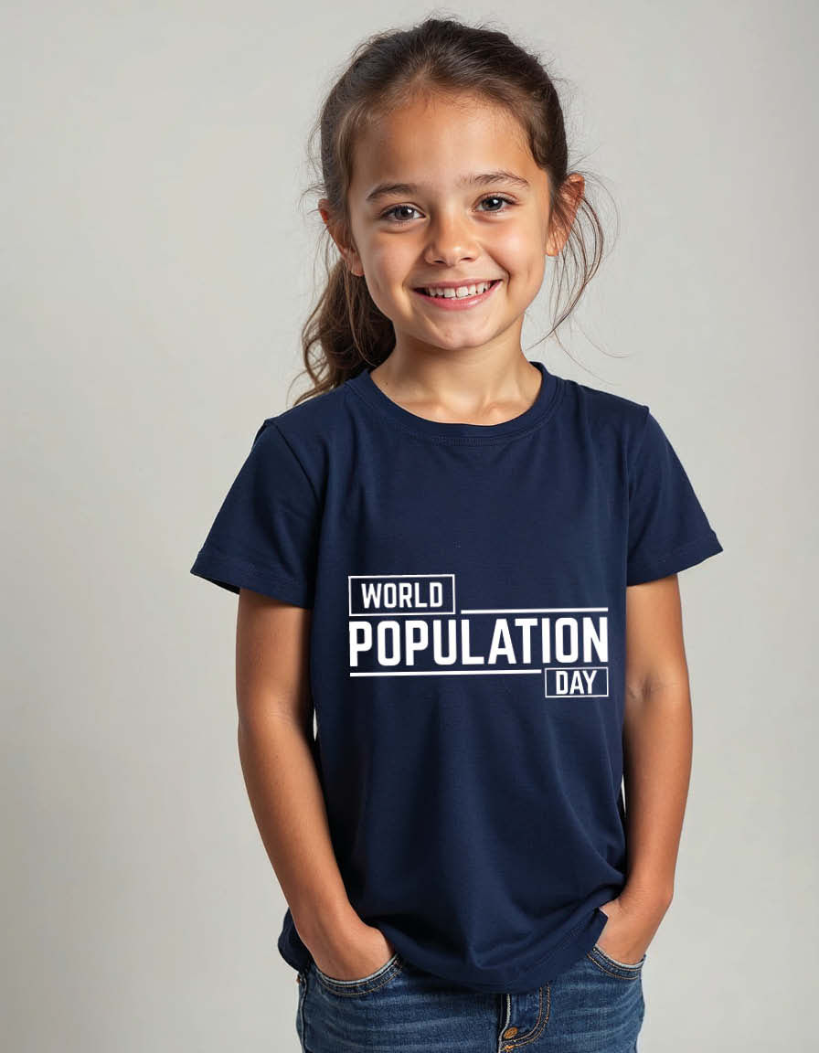Thumbnail: World population day Unisex Printed Graphic T-shirt