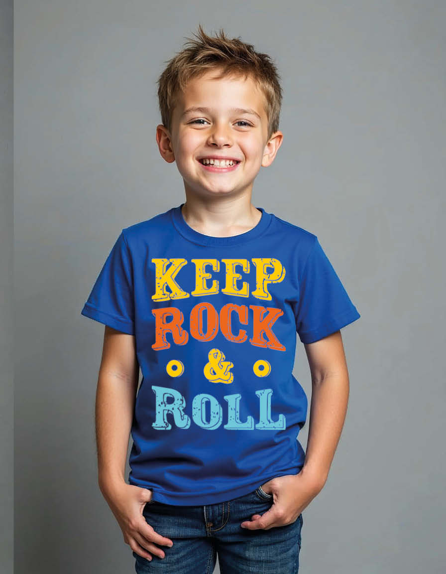 Thumbnail: Keep rock and roll Unisex Printed Graphic T-shirt