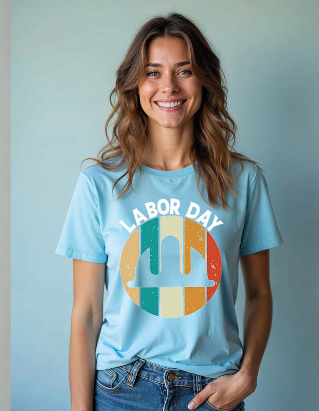 Thumbnail: labor day Classic Unisex Printed Graphic T-Shirt For Mens Womens & Kids
