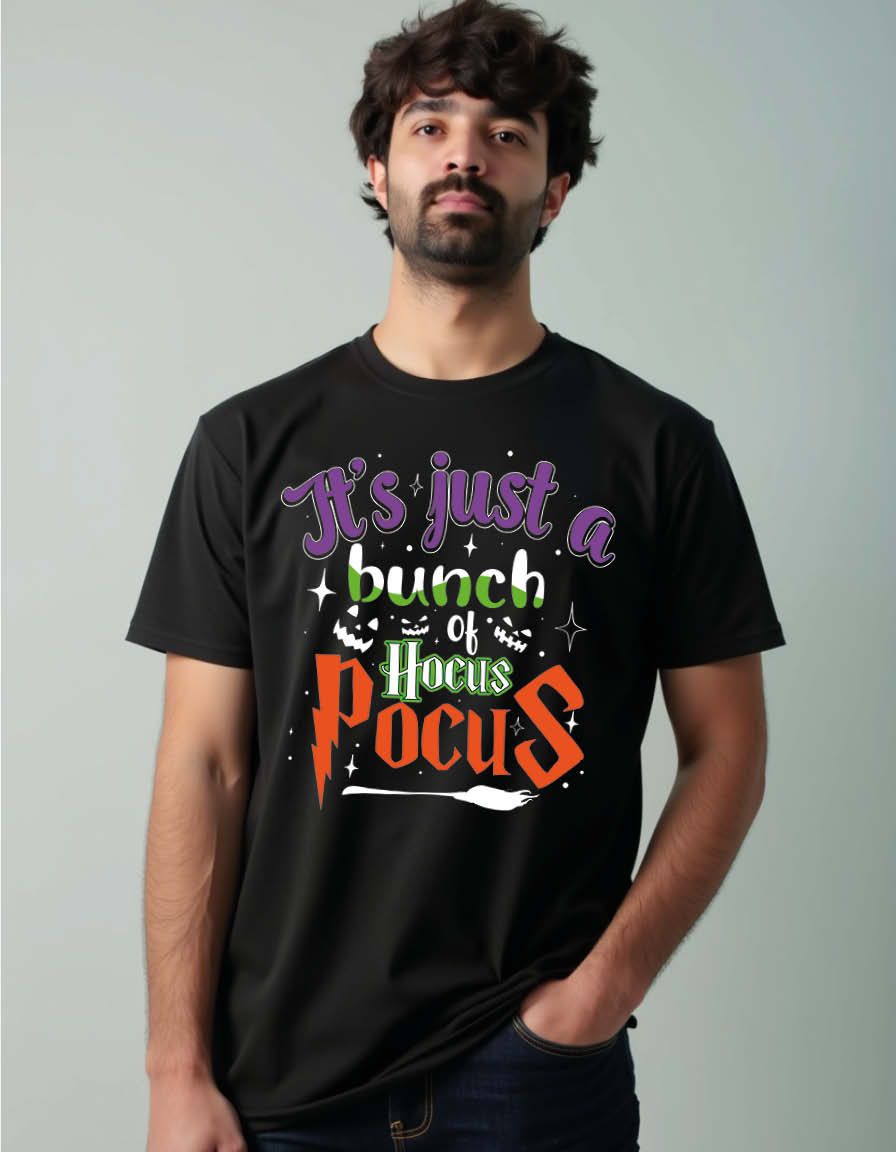 Thumbnail: it's just a bunch of hocus pocus Vintage Unisex Printed Graphic T-Shirt