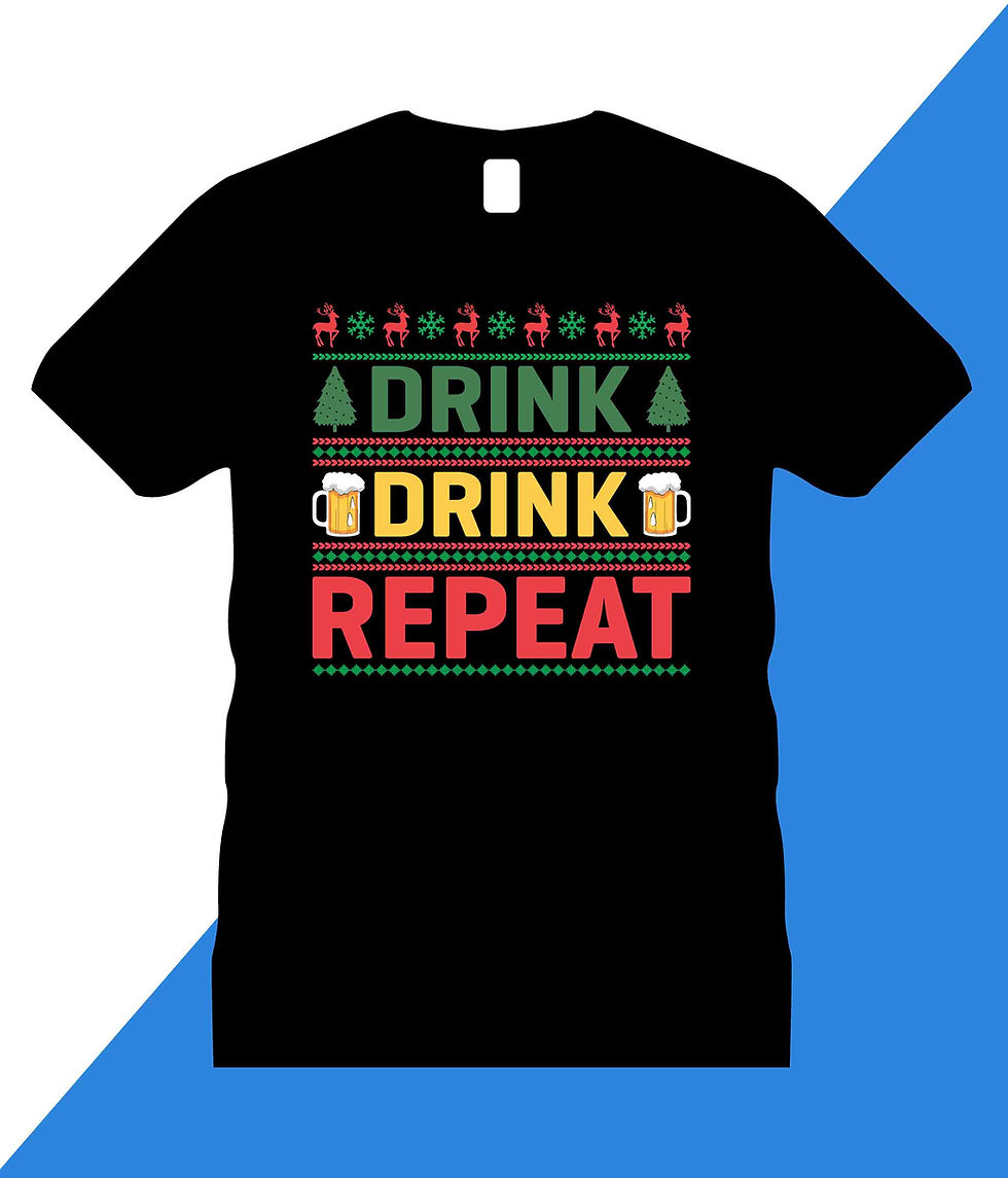 drink drink repeat typography printed t shirts