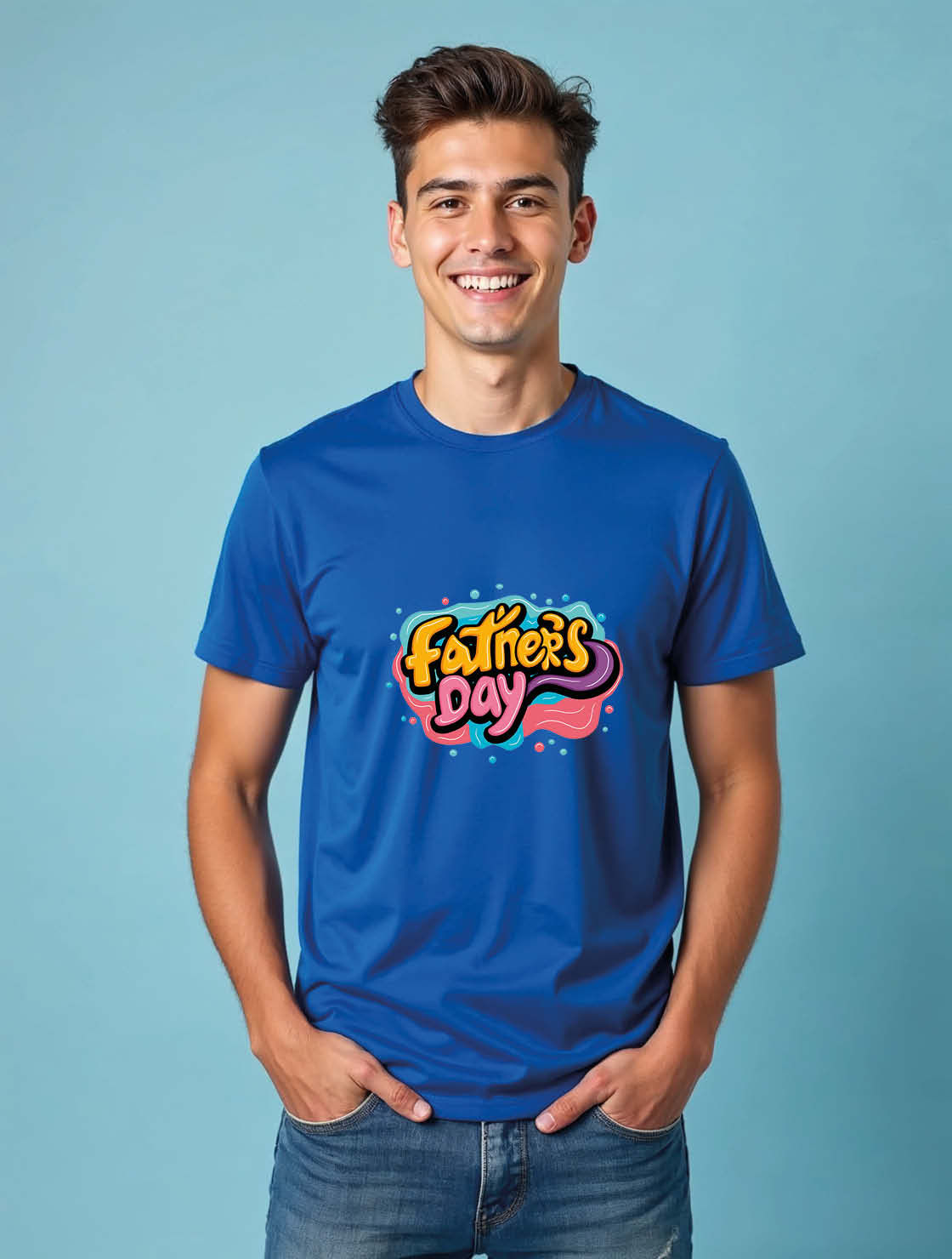 Happy fathers day Unisex Printed Graphic T-Shirt
