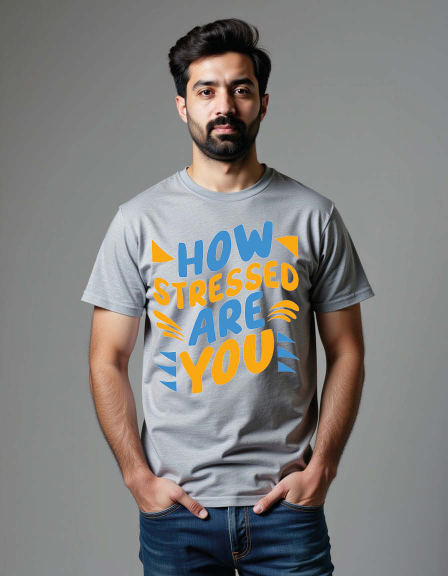 Thumbnail: how stressed are you Unisex Printed Graphic T-Shirt For Mens, Womens & Kids