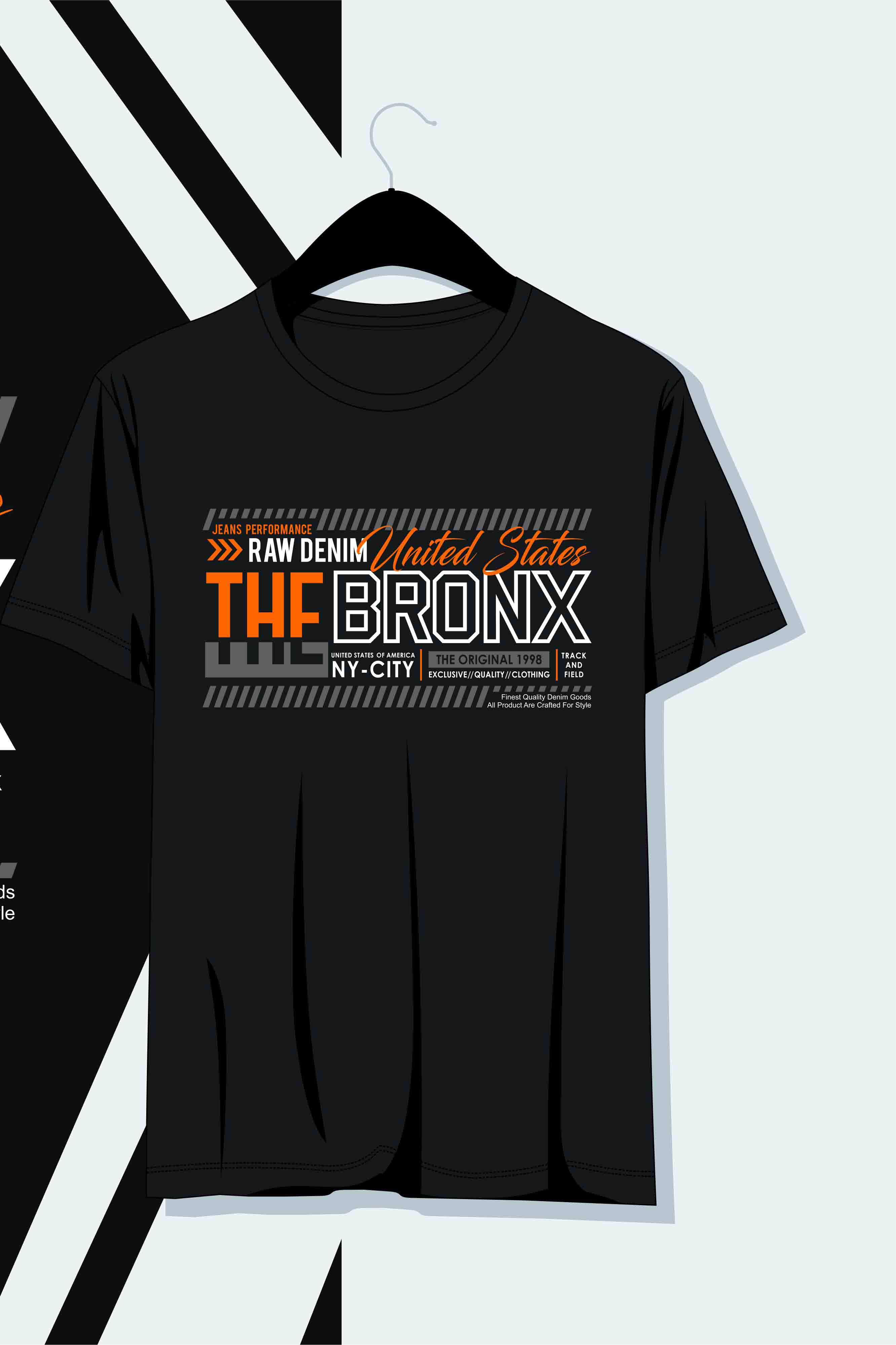 raw denim united states the bronx typography printed t shirts