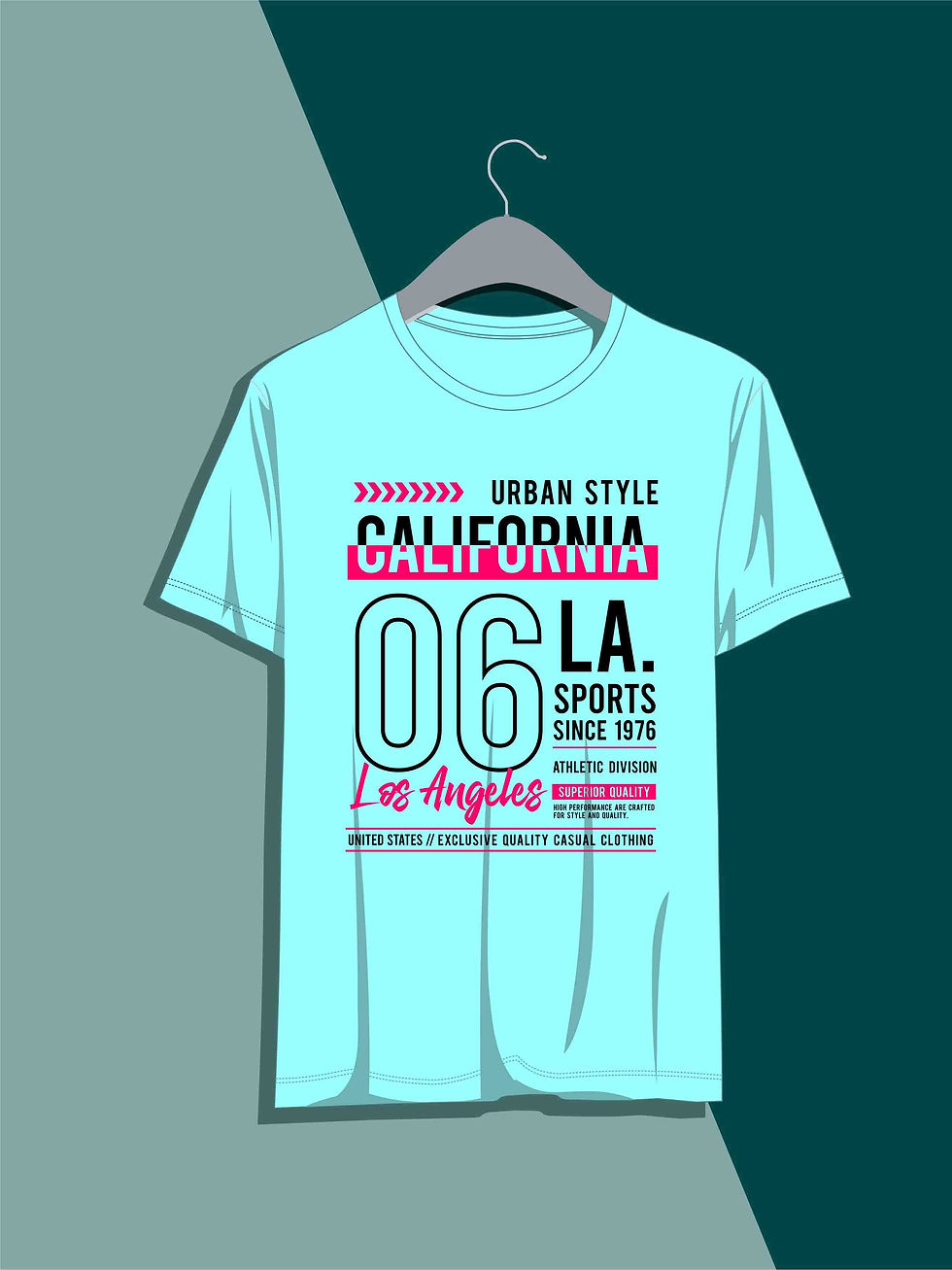 california la sports since 1976 typography printed t shirts