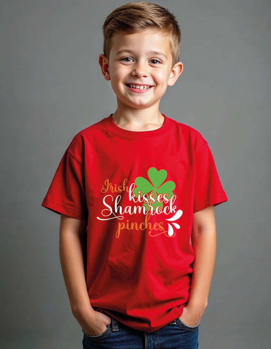 Thumbnail: irish kisses shamrock pinches Vintage Unisex Printed Graphic T-Shirt