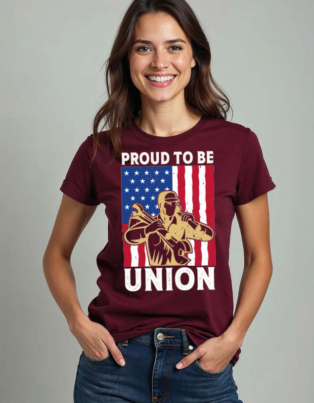 proud to be union Unisex Printed Graphic T-Shirt For Mens Womens & Kids