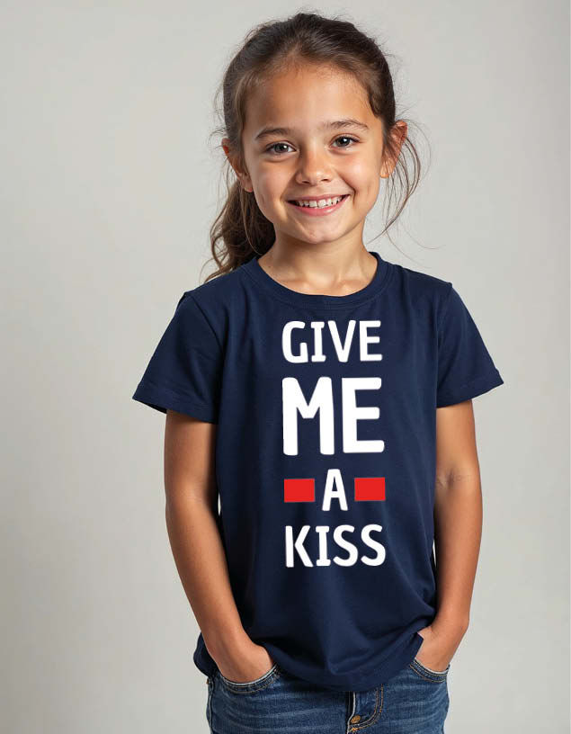 give me a kiss Urban Unisex Printed Graphic T-Shirt For Mens Womens & Kids