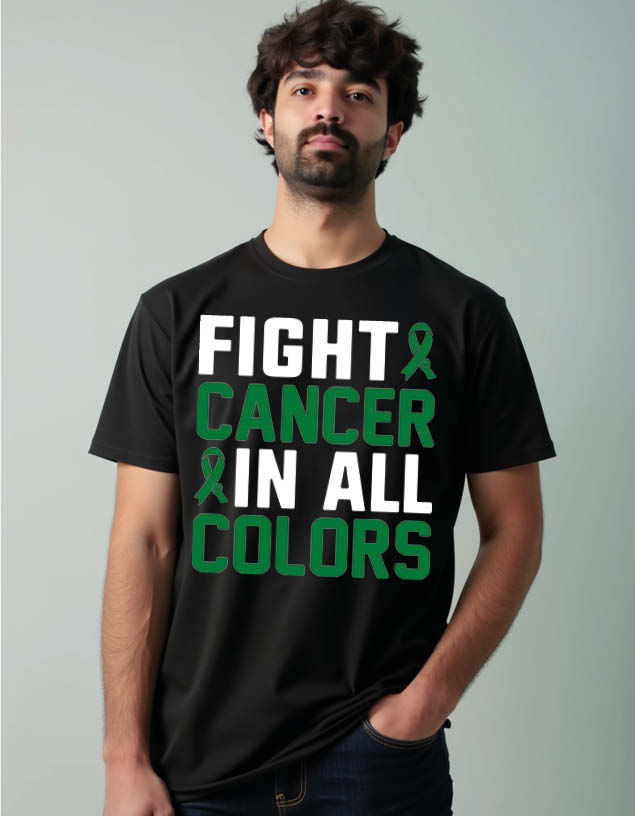 fight cancer in all colors Unisex Printed Graphic T-Shirt For Mens Womens & Kids