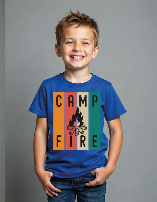 Camp fire Unisex Printed Graphic T-shirt