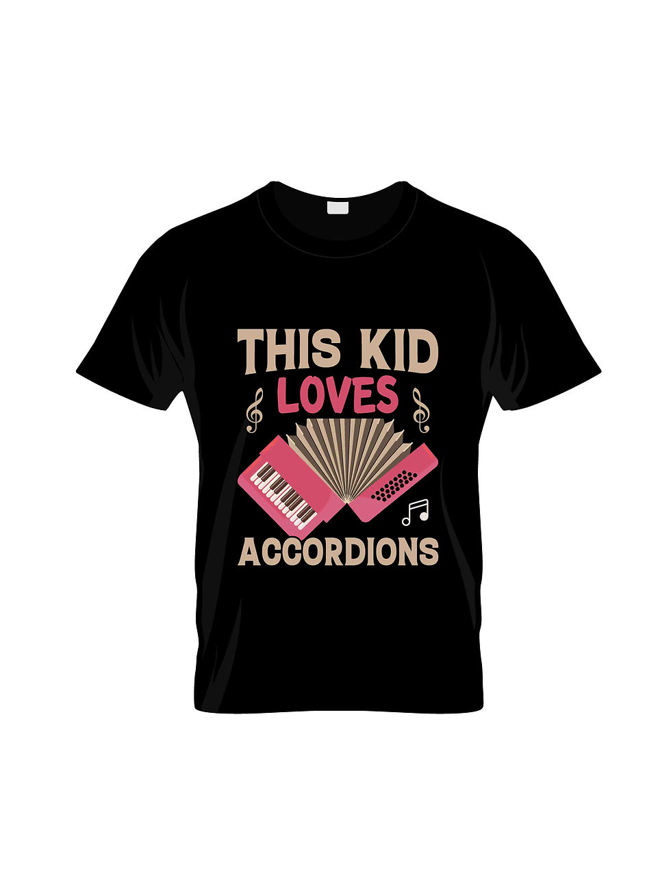 this kid loves accordions typography printed t shirts