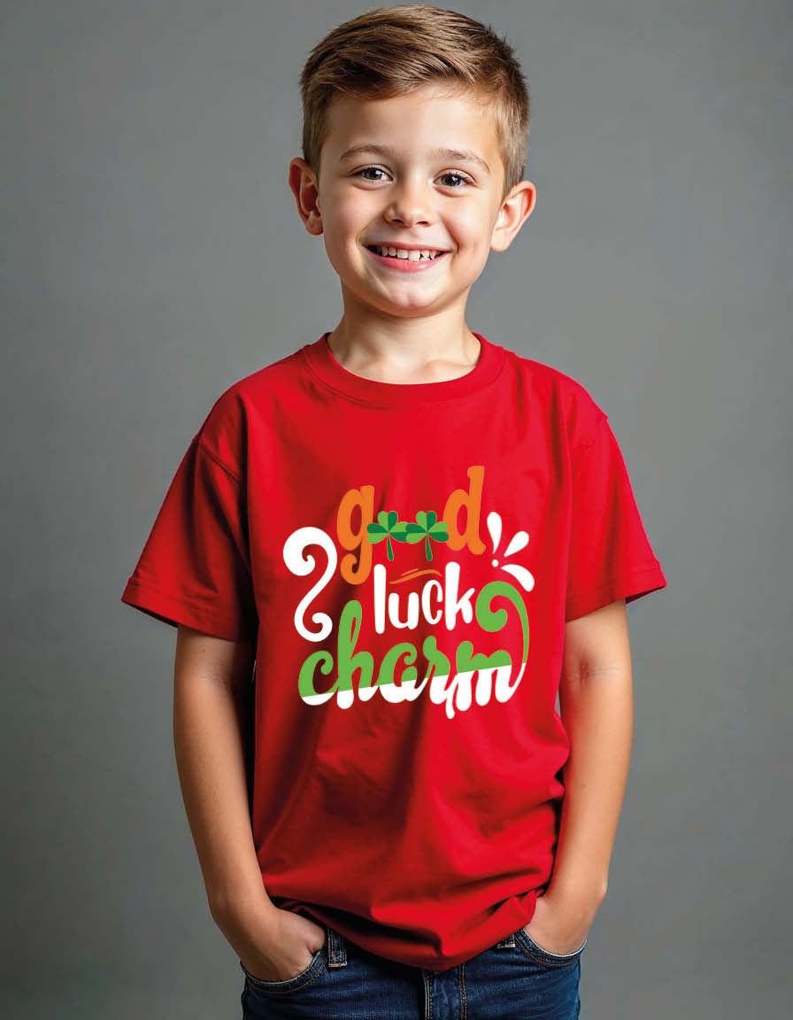 Thumbnail: good luck charm Stylish Unisex Printed Graphic T-Shirt for Mens,Womens & Kids