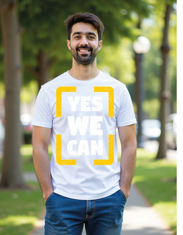 Thumbnail: yes we can Classic Unisex Printed Graphic T-Shirt For Mens Womens & Kids