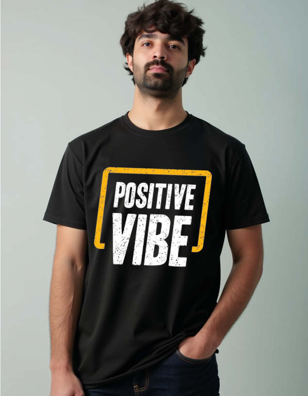 positive vibe Urban Unisex Printed Graphic T-Shirt For Mens Womens & Kids