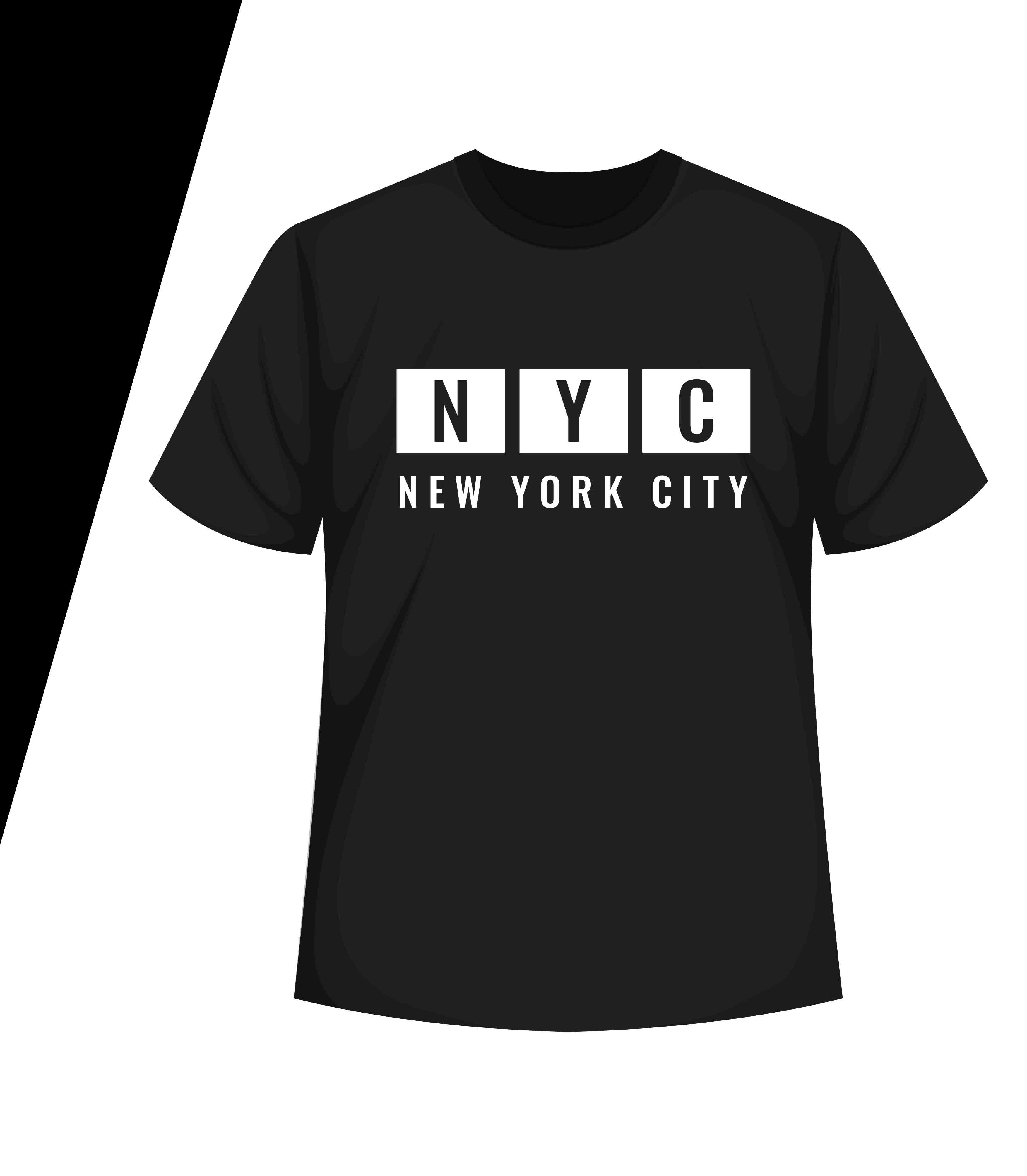 Nyc new york city typography printed t shirts