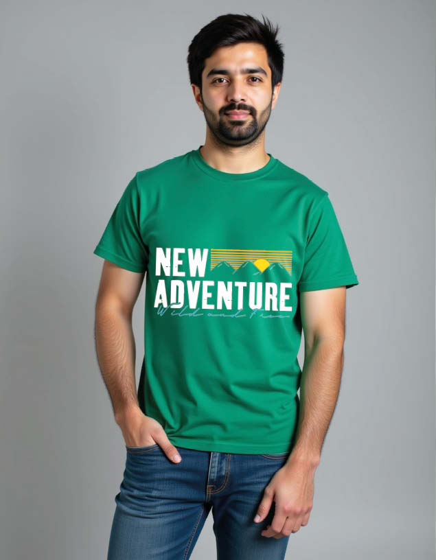 new adventure Classic Unisex Printed Graphic T-Shirt for Mens,Womens & Kids