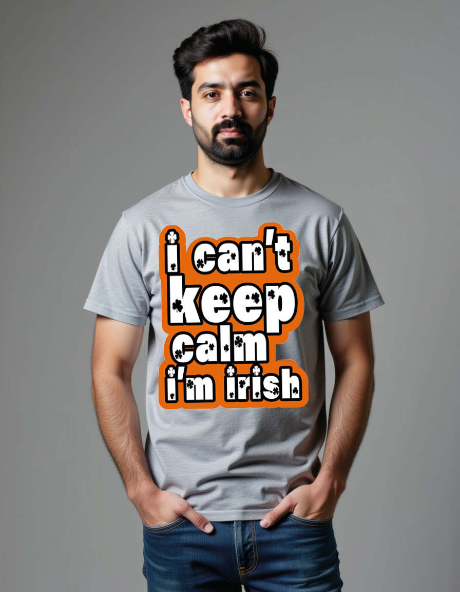 Thumbnail: i can't keep calm i'm irish Unisex Printed Graphic Tees For Mens, Womens & Kids