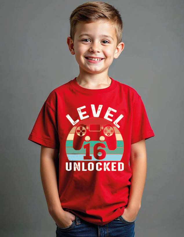 Thumbnail: level Unlocked Urban Unisex Printed Graphic T-Shirt For Mens Womens & Kids