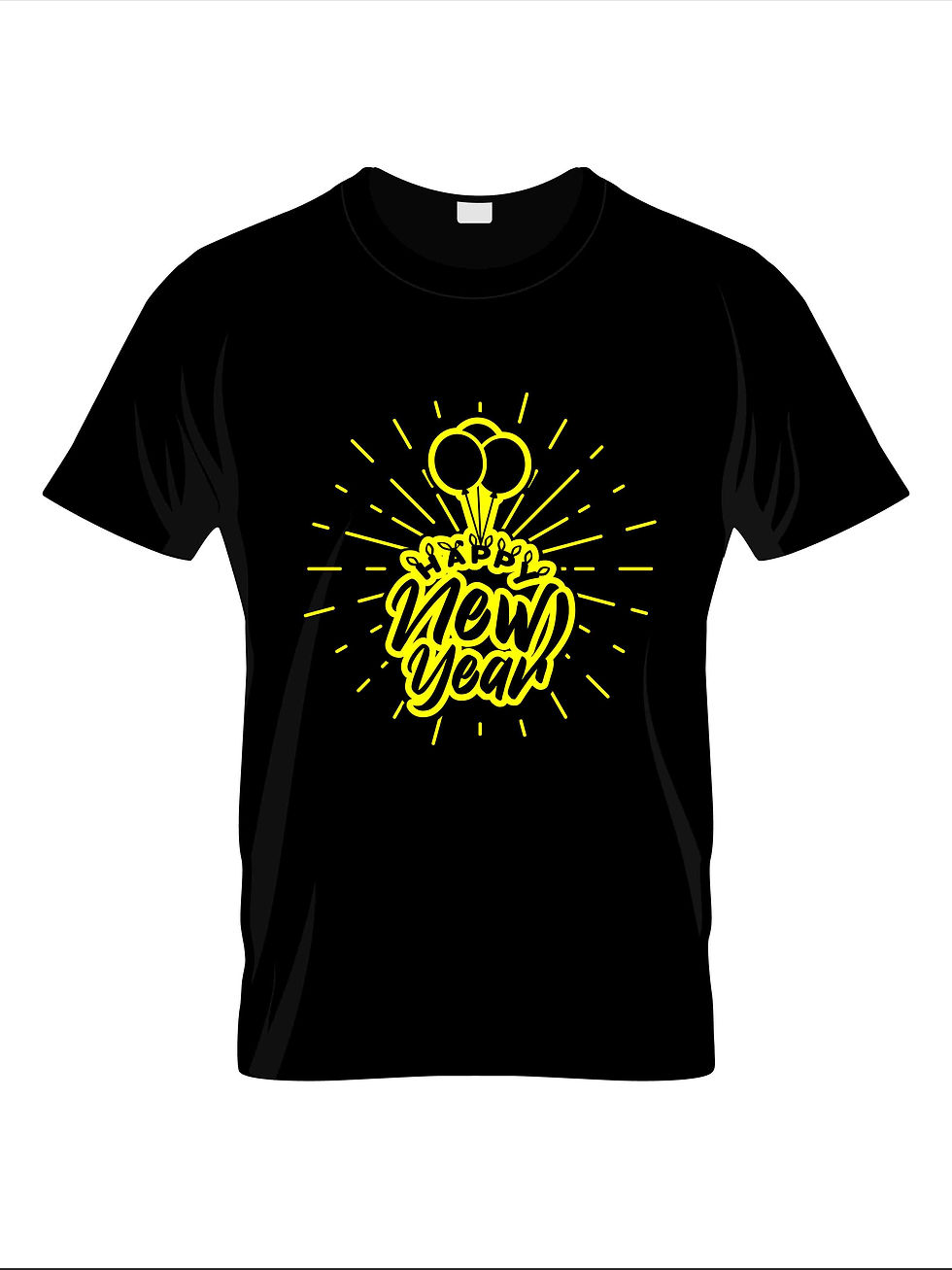 Thumbnail: Happy new year t shirt design typography vector illustration.