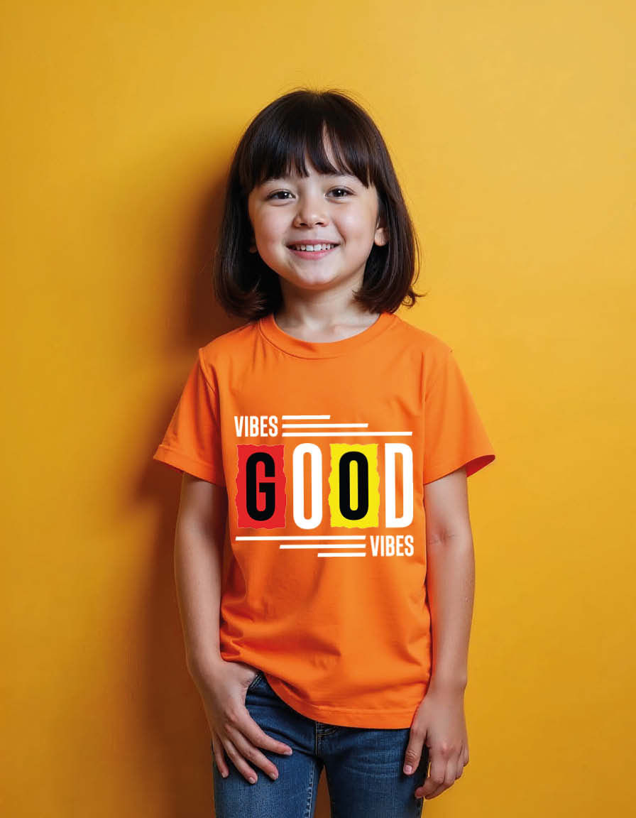 Thumbnail: good vibes Urban Unisex Printed Graphic T-Shirt for Mens,Womens & Kids
