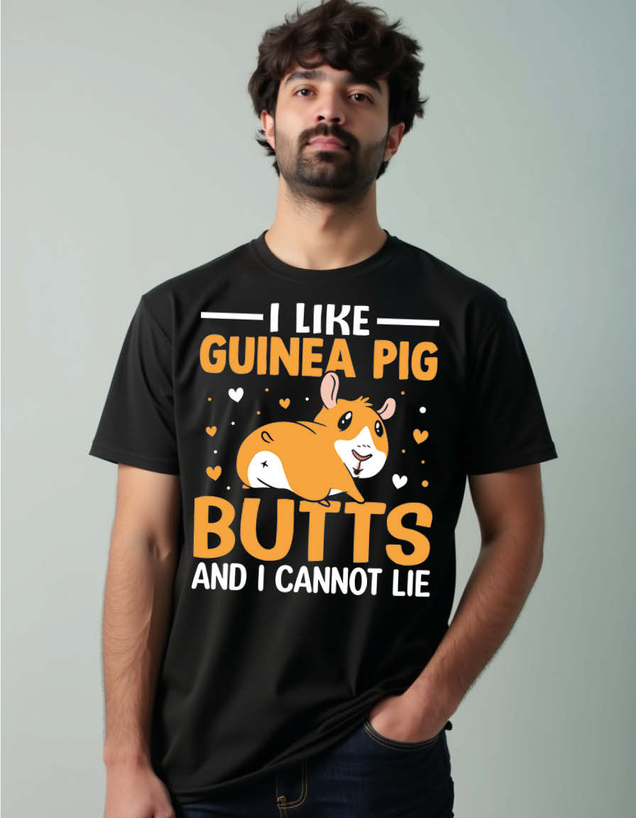 Thumbnail: i like guinea pig butts and i cannot lie Unisex Printed Graphic T-Shirt