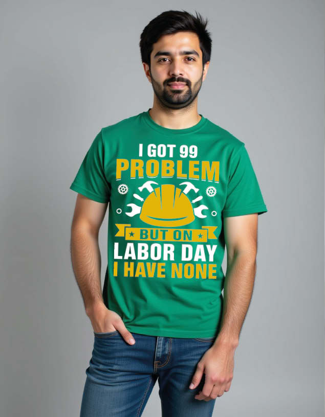 Thumbnail: i got problem but on labou day i have none Unisex Printed Graphic T-Shirt