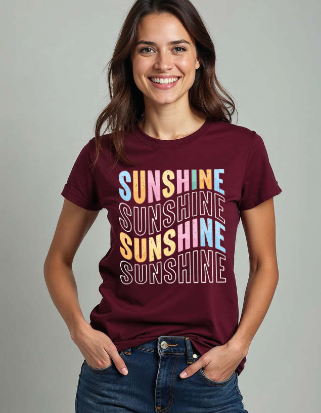 sunshine Stylish Unisex Printed Graphic T-Shirt For Mens Womens & Kids