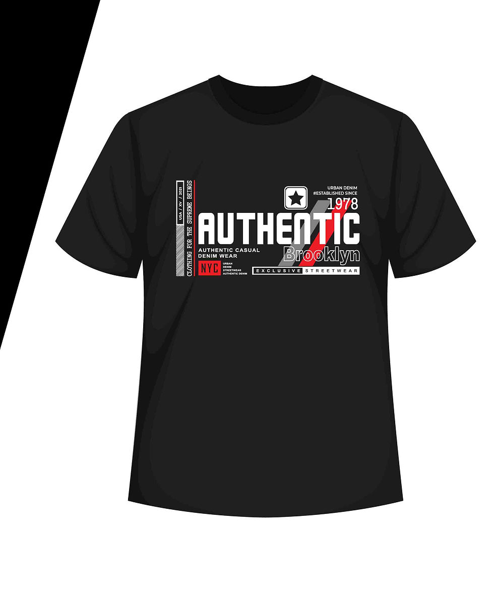 Thumbnail: Authentic typography design t shirt print