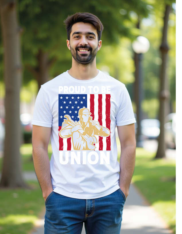 Thumbnail: proud to be union Unisex Printed Graphic T-Shirt For Mens Womens & Kids