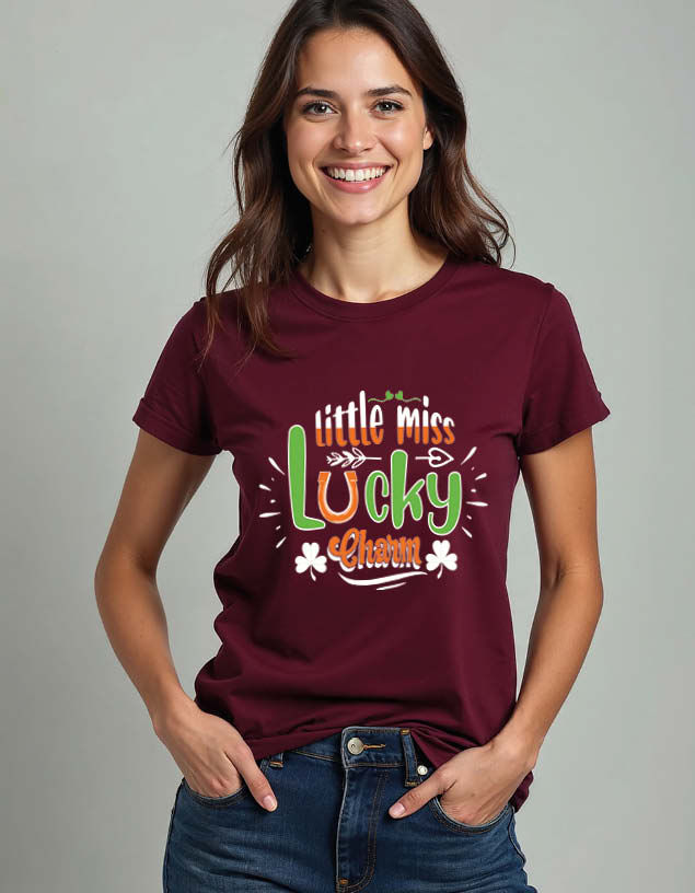 little miss lucky charm Unisex Printed Graphic T-Shirt For Mens Womens & Kids
