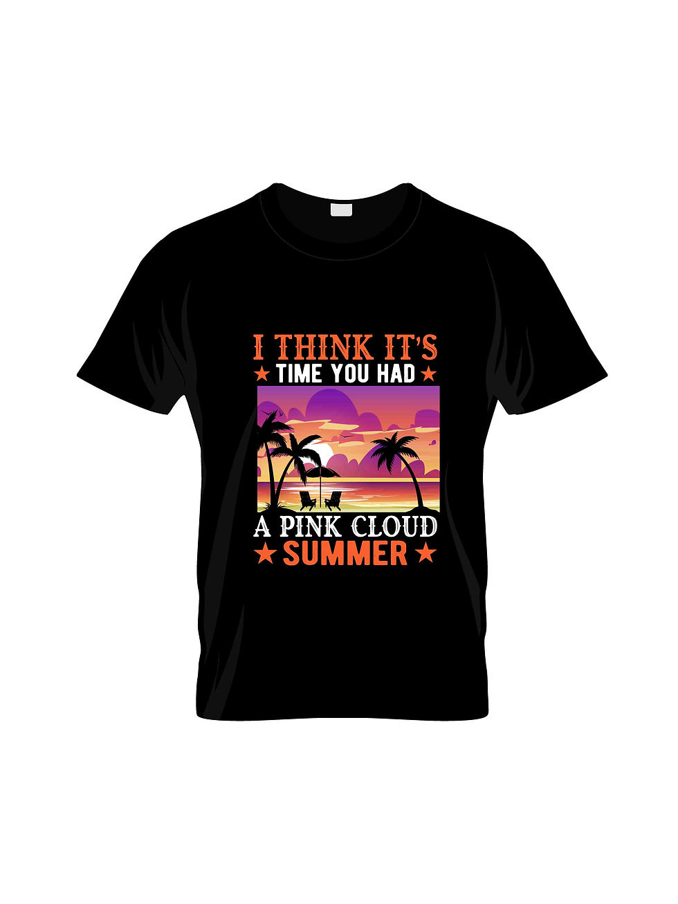 i think its time pink clouds summer typography printed t shirts