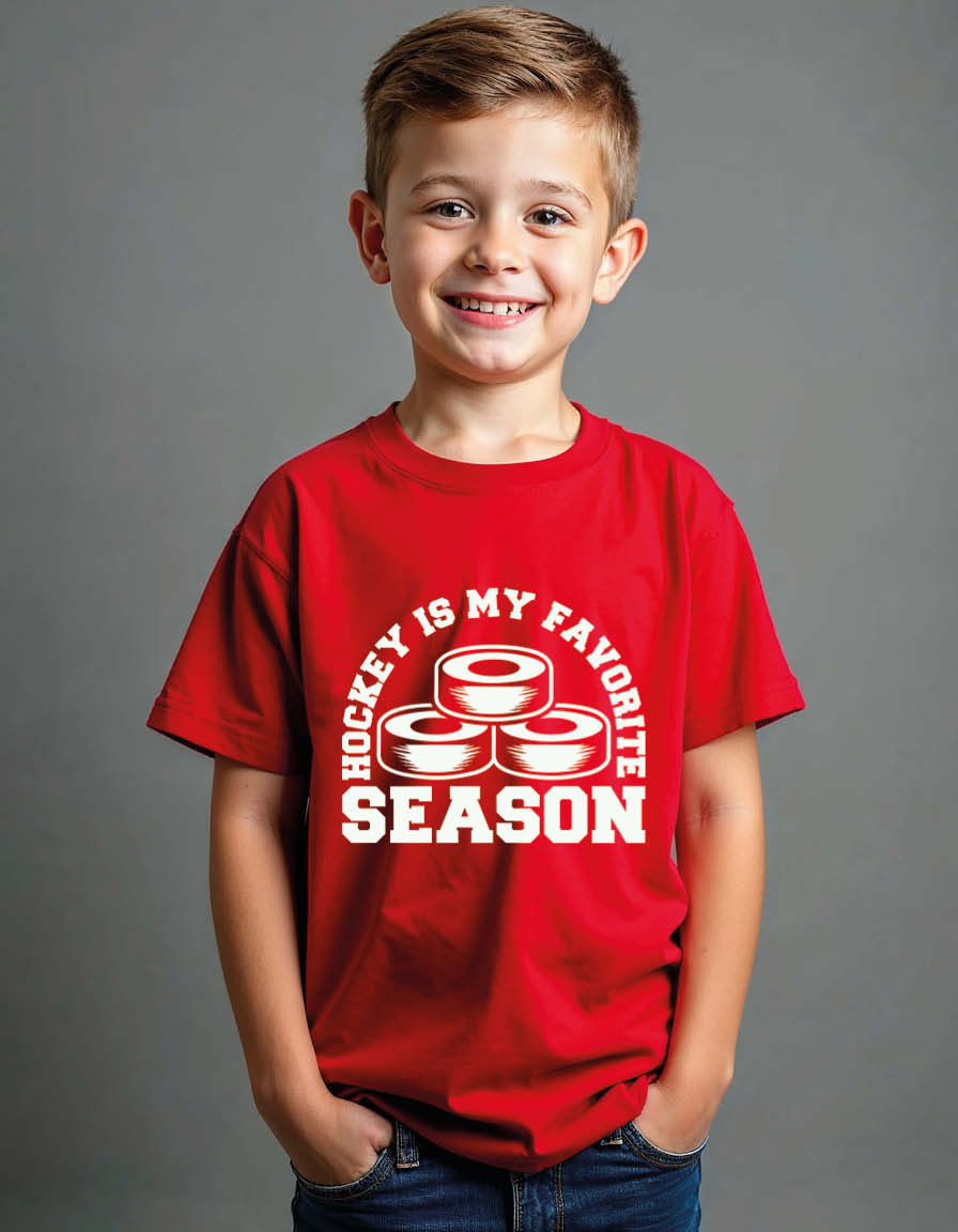 hockey is my favorite season Unisex Printed Graphic Tees For Mens, Womens & Kids