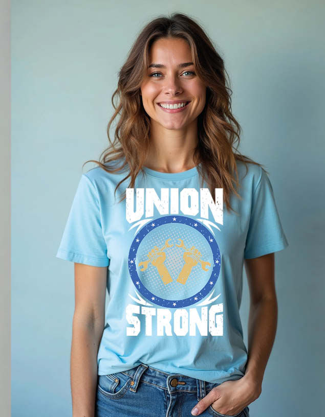 Thumbnail: union strong Unisex Printed Graphic T-Shirt For Mens Womens & Kids