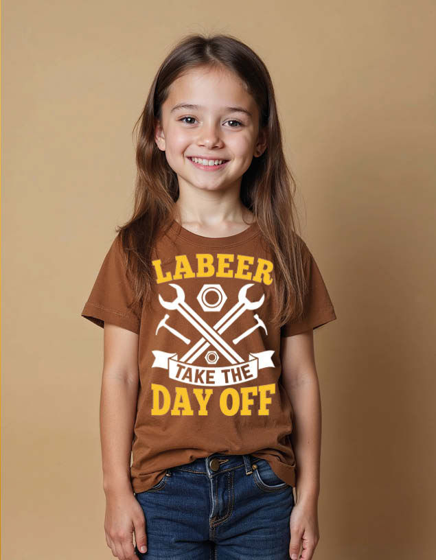 Thumbnail: labeer take the day off Unisex Printed Graphic T-Shirt For Mens Womens & Kids