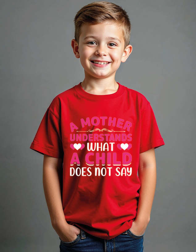 Thumbnail: A mother understands what a child does not say Unisex Printed Graphcal T-shirt