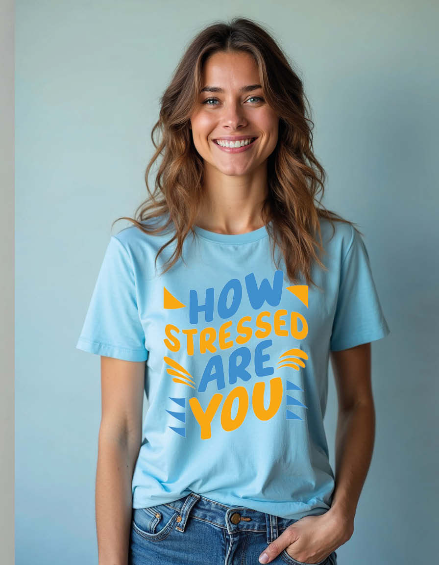 Thumbnail: how stressed are you Unisex Printed Graphic T-Shirt For Mens, Womens & Kids