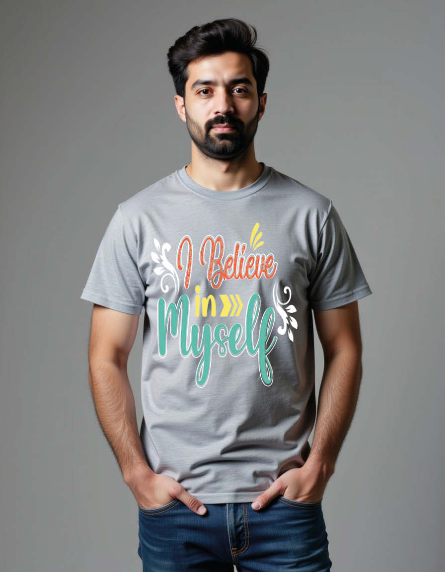 Thumbnail: i believe in myself Unisex Printed Graphic T-Shirt For Mens, Womens & Kids