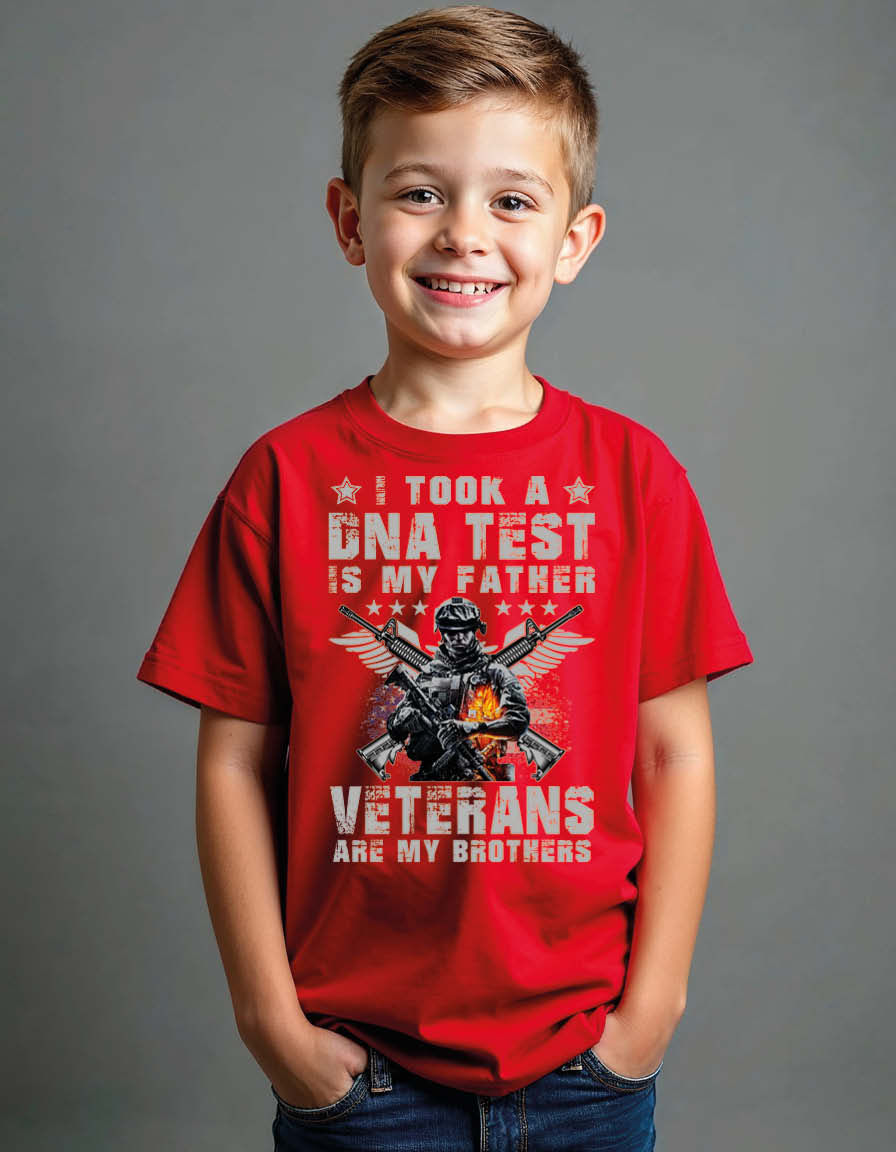 i took a dna test is my father veterans are my brothers Unisex Printed T-Shirt