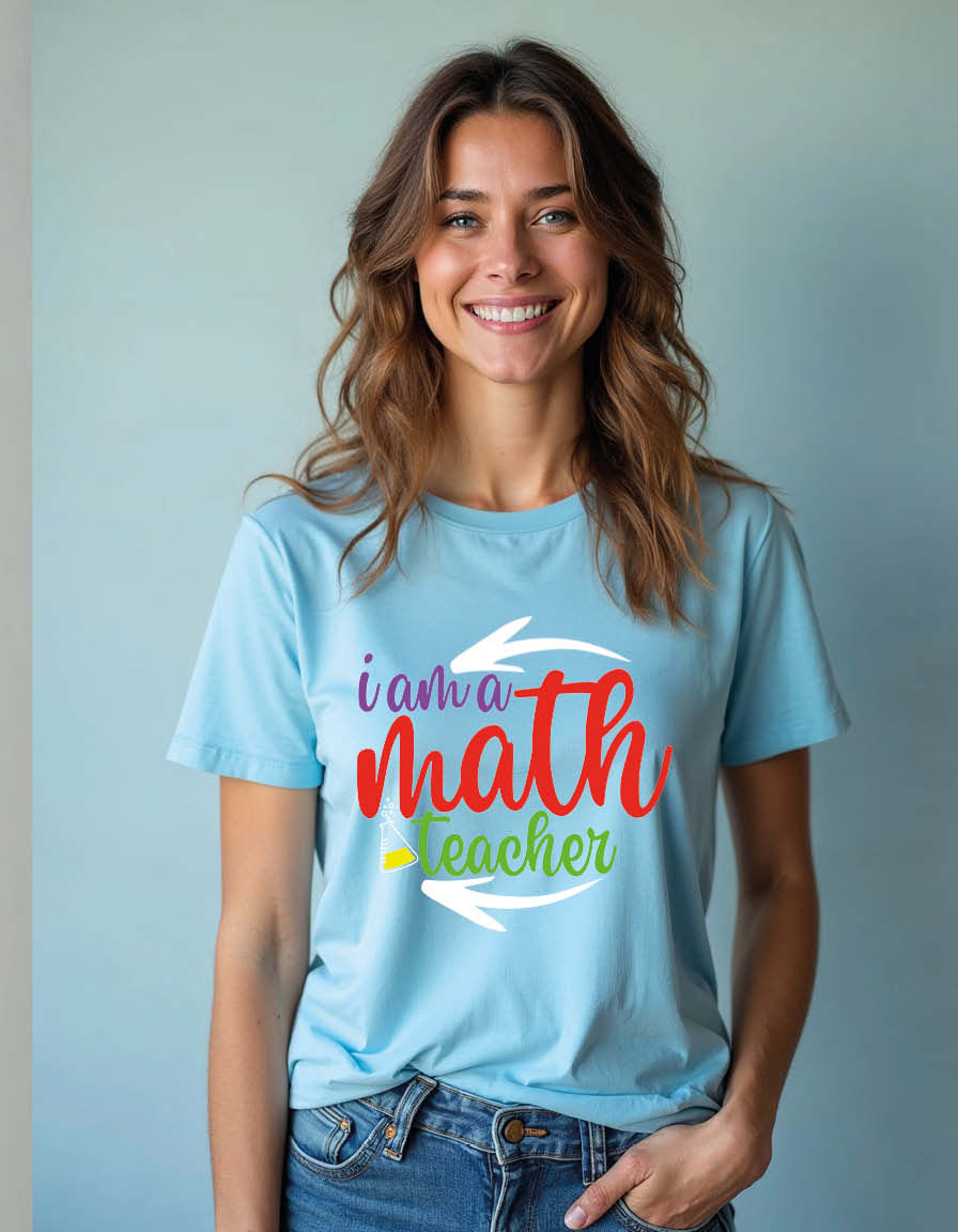 Thumbnail: i am a math teacher Unisex Printed Graphic T-Shirt For Mens, Womens & Kids