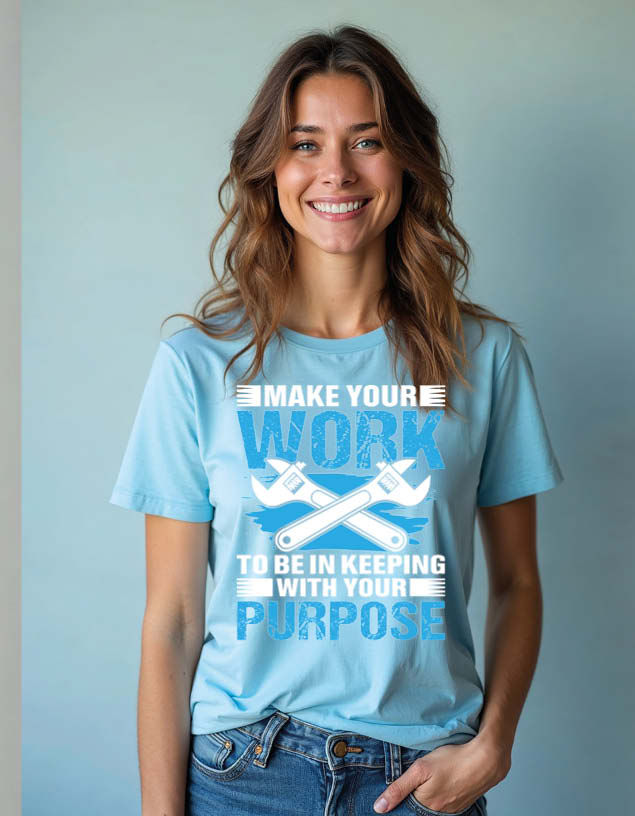Thumbnail: make your work to be in keeping with your purpose Unisex Printed Graphic T-Shirt