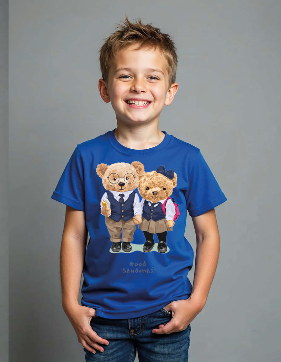 School Bear Buddies Unisex Printed Graphic T-Shirt for Mens,Womens & Kids